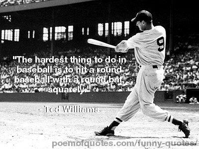 A quote about baseball by Ted Williams
